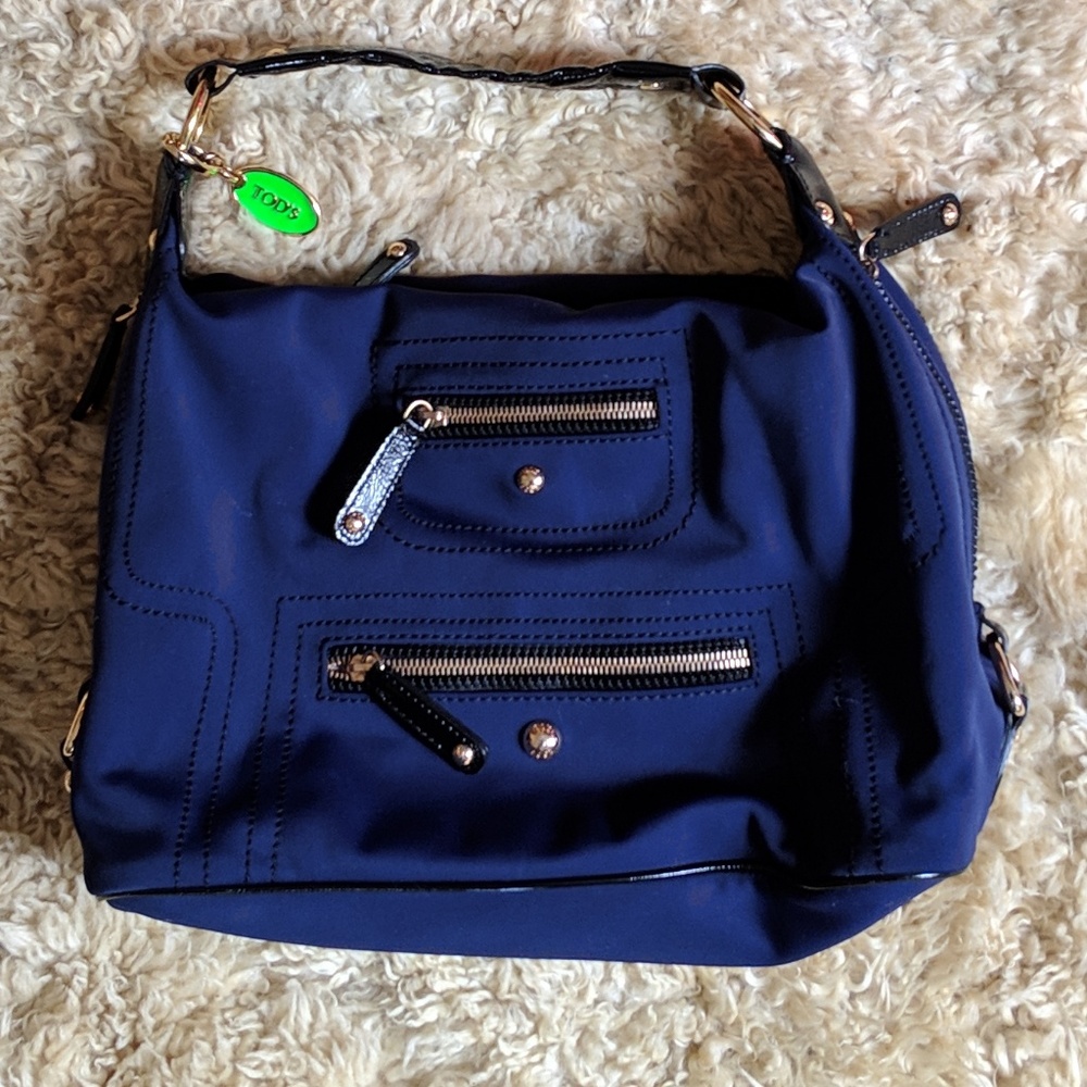 TOD'S Pashmy Navy bag